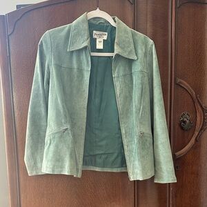Pendleton Light Green Suede Women's Blazer